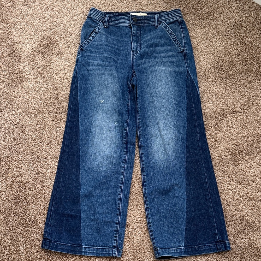 Gap Wide Leg Crop Blue Jeans